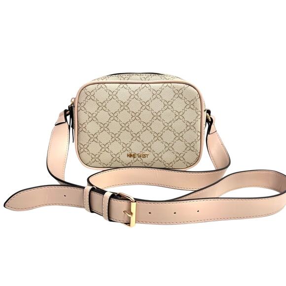 Nine West Tan & Blush Pink Small Crossbody Purse - Picture 1 of 9